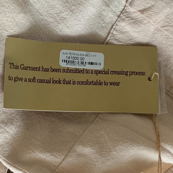 NWT African Mood Cotton Sleeveless Button Up Shirt Dress Tunic XL Beige 133i - Picture 10 of 10